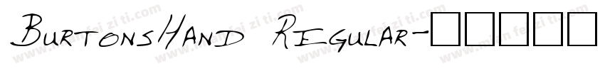 BurtonsHand Regular字体转换